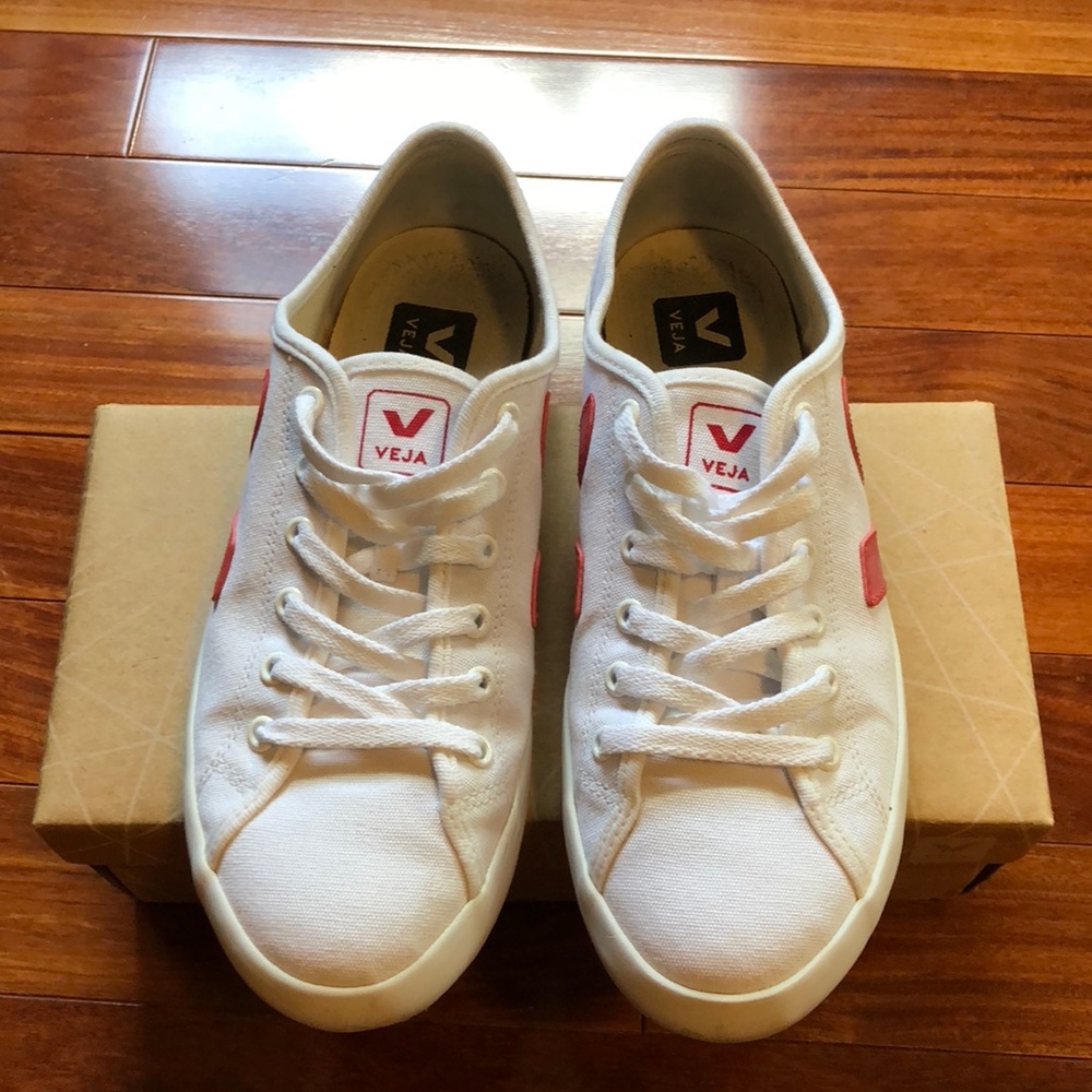 Veja white canvas sneakers